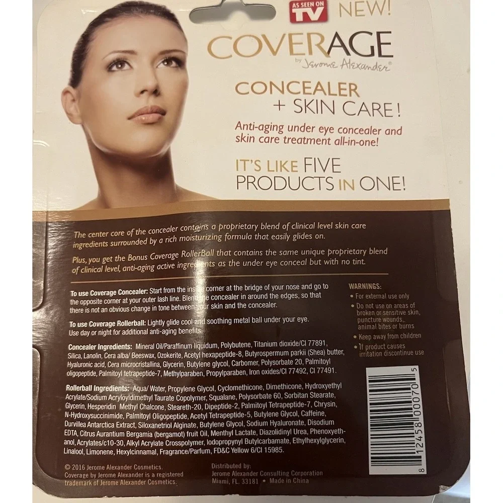 Jerome Alexander Concealer + Skin Care Ultimate Formula Eye Coverage NEW‎